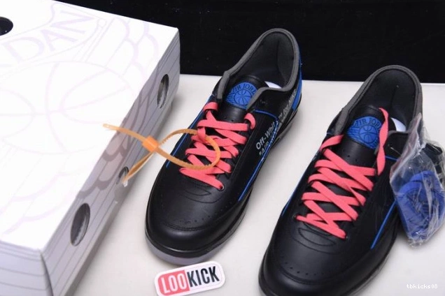 Rep TBkick Jordan 2 DJ4375-004 Black SP Off-White Retro Blue Low 0815